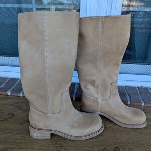 NWOT Steve Madden Riggs Banana Leather Boot - 7.5